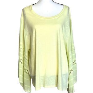 For The Republic Bell Sleeve Embroidered Top